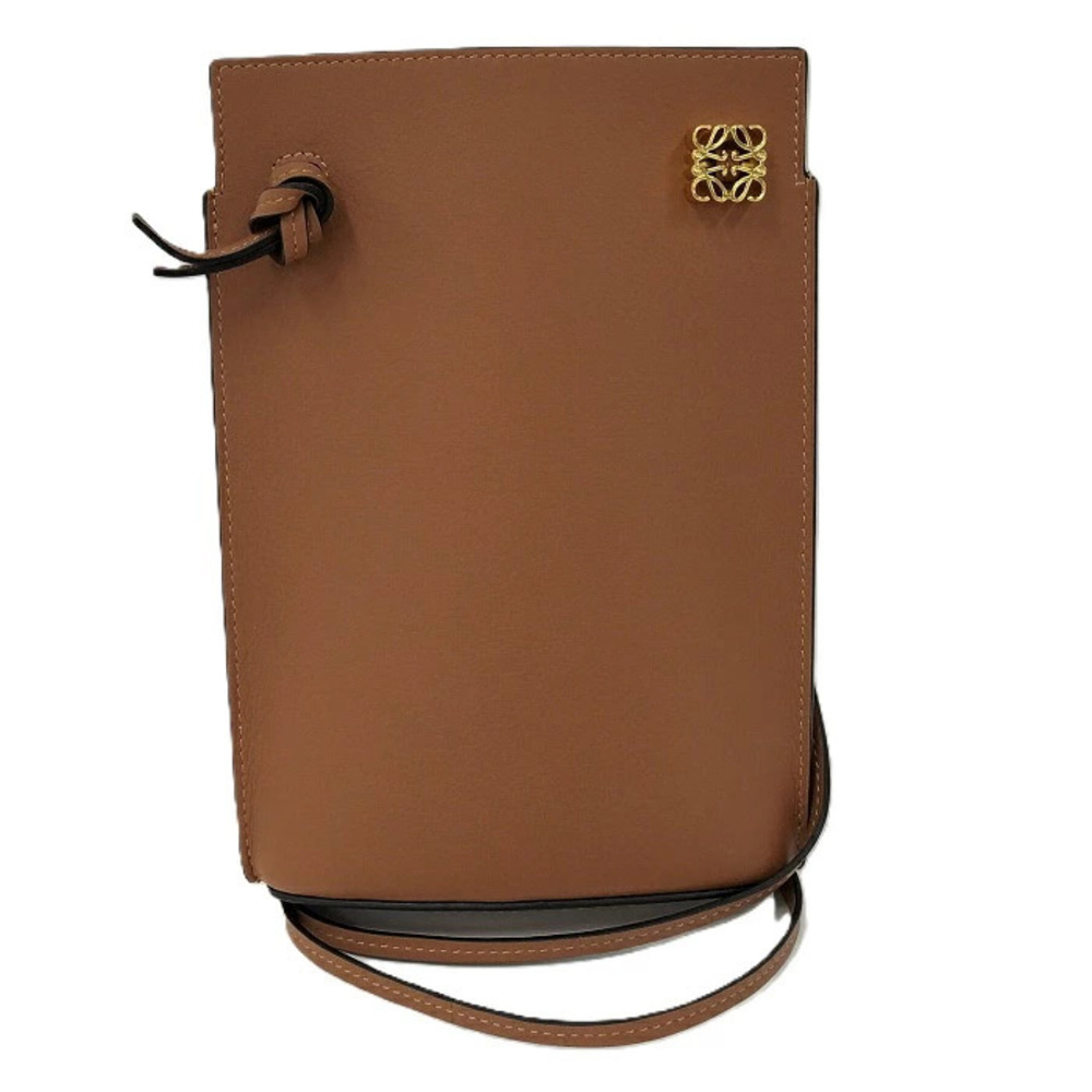 Loewe Dice Pocket Shoulder Bag Leather Brown
